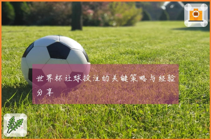 世界杯让球投注的关键策略与经验分享